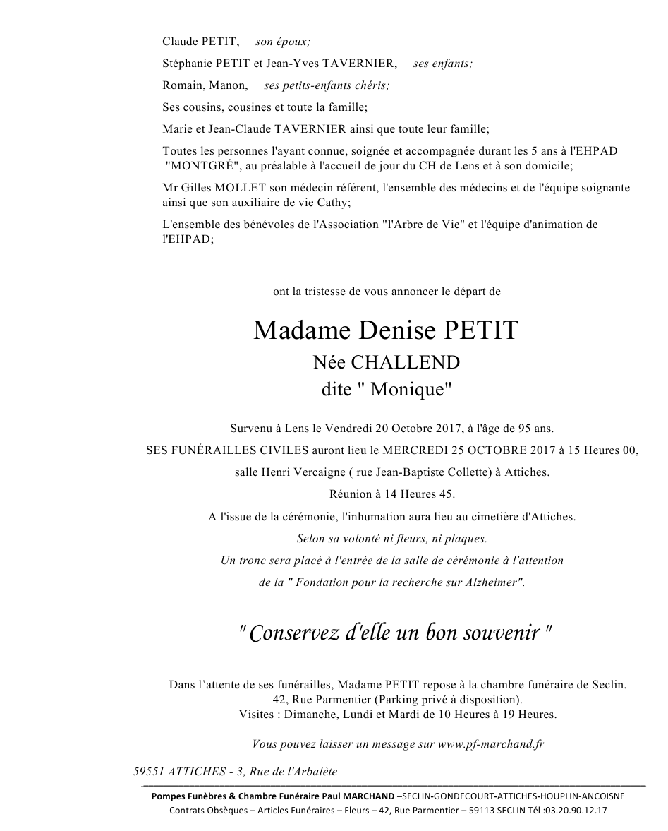Image Pour voir le faire-part de Denise CLIQUEZ-ICI