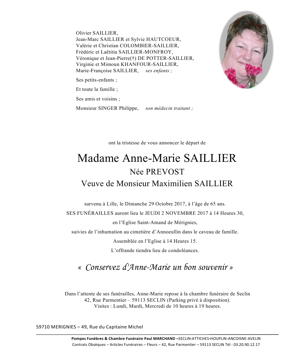 Image Pour voir le faire-part d'Anne-Marie CLIQUEZ-ICI