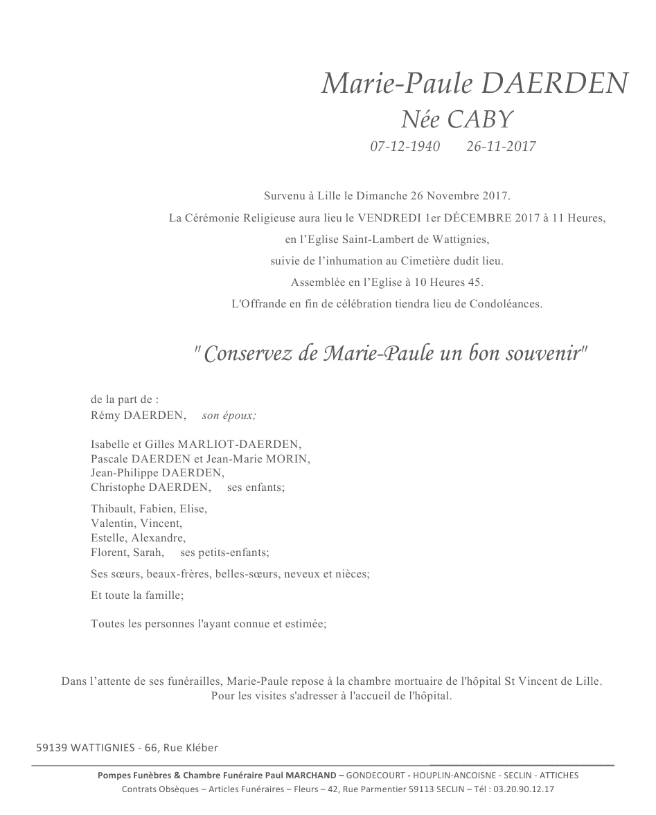 Image Pour voir le faire-part de Marie-Paule CLIQUEZ-ICI