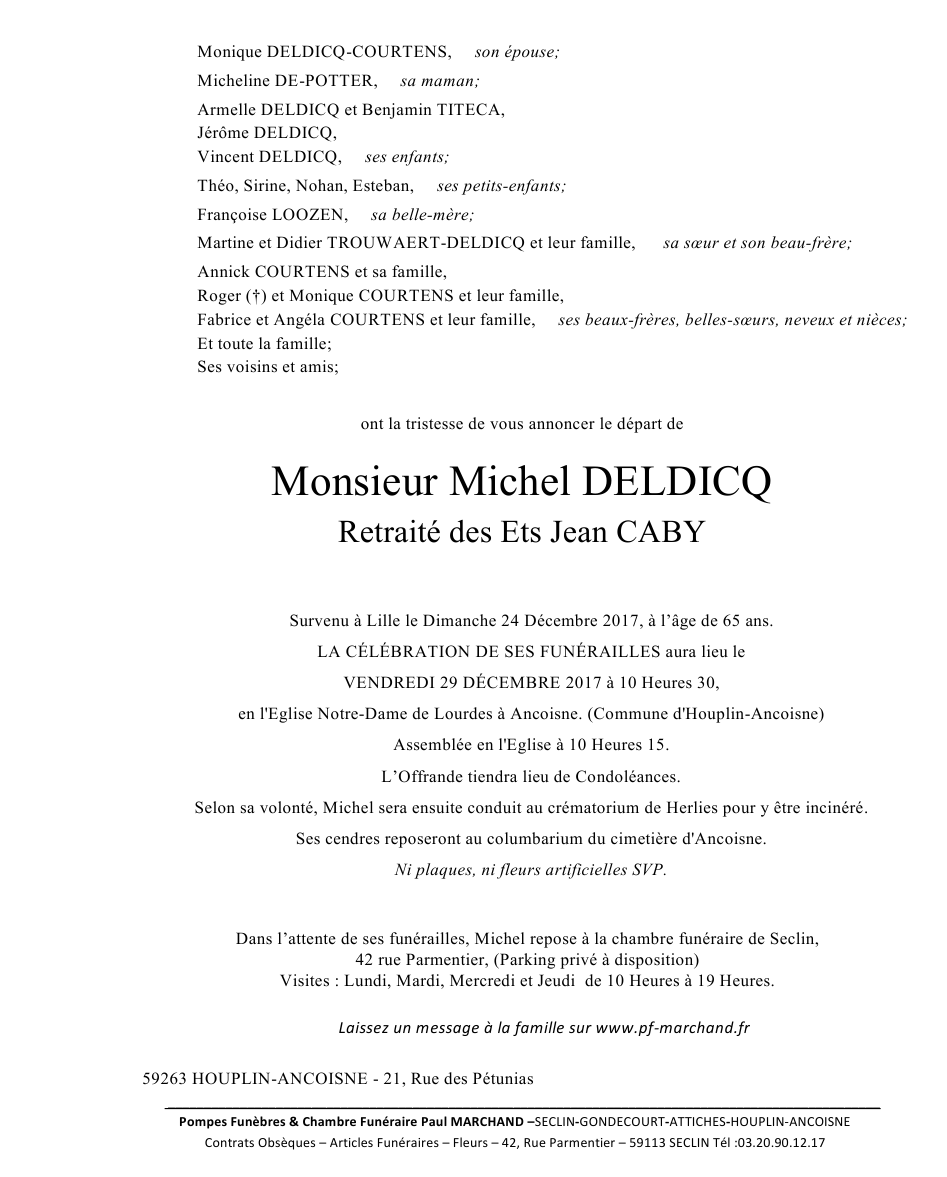 Image Pour voir le faire-part de Michel CLIQUEZ-ICI