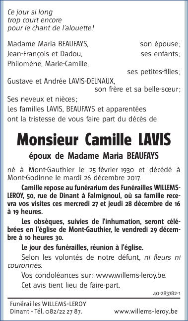 Image Annonce nécrologique