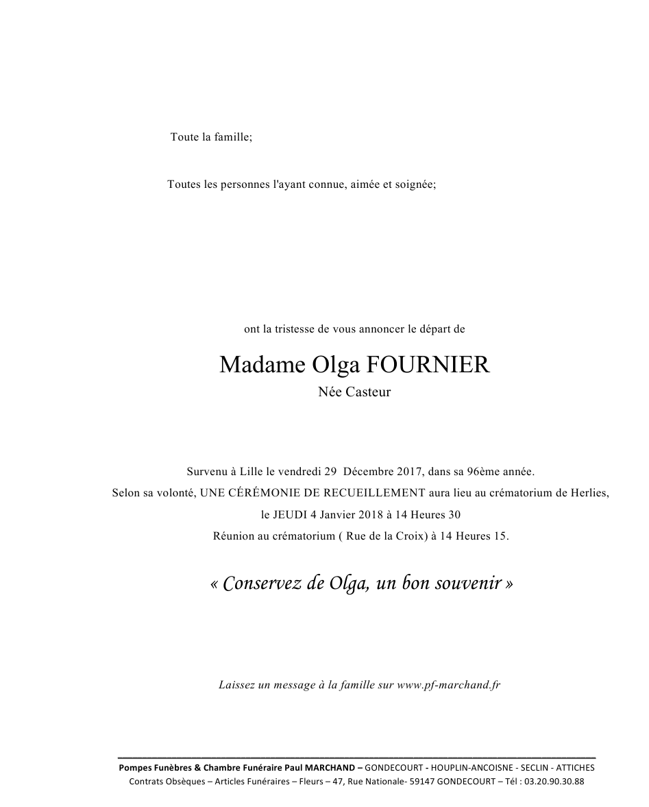 Image pour voir le faire part de Olga cliquer ici