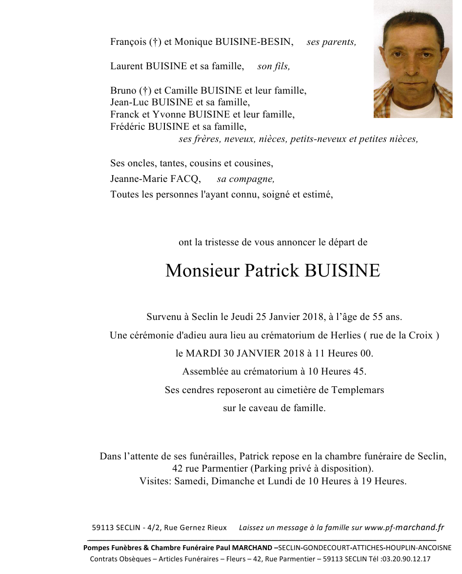 Image Pour voir le faire-part de Patrick CLIQUEZ-ICI