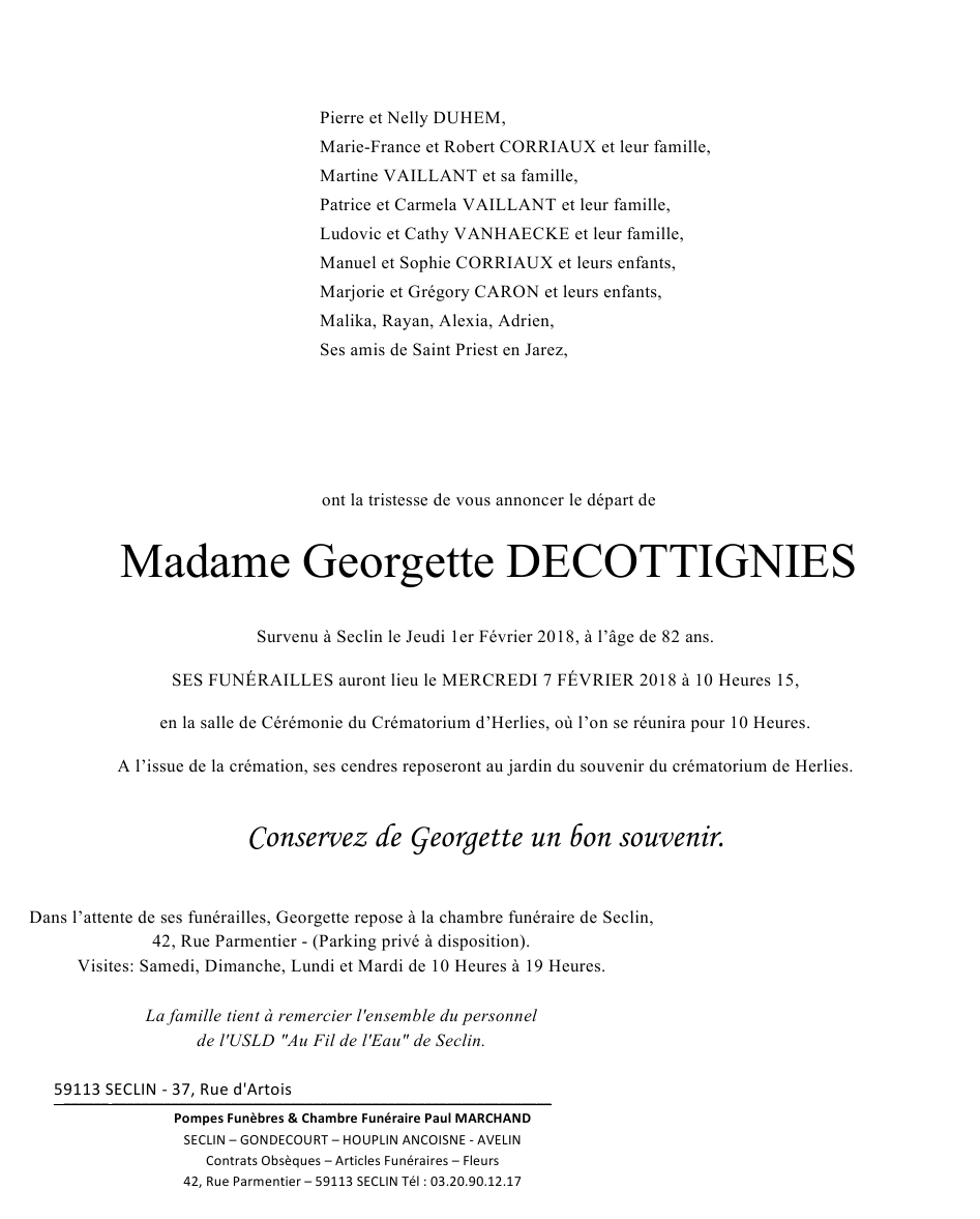Image Pour voir le faire-part de Georgette CLIQUEZ-ICI