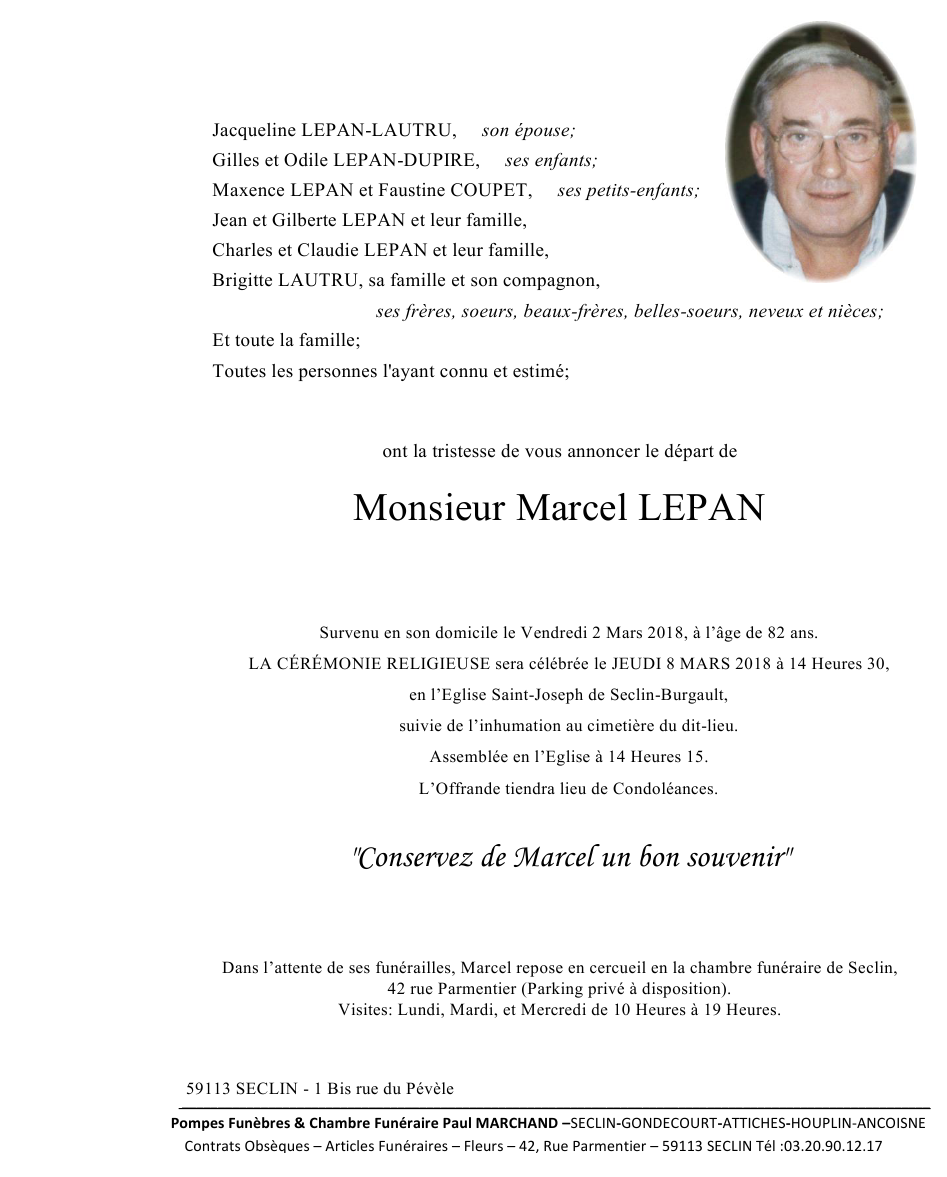 Image Pour voir le faire-part de Marcel CLIQUEZ-ICI