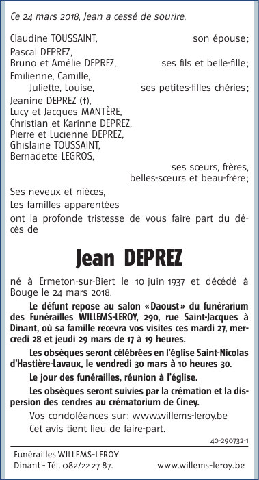 Image Annonce nécrologique