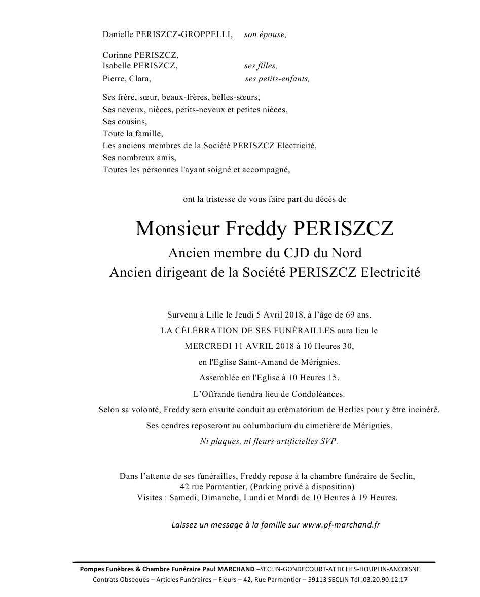Image Pour voir le faire-part de Freddy CLIQUEZ-ICI