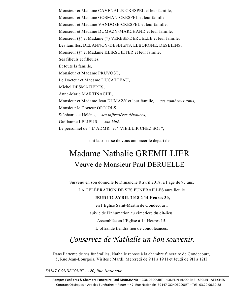 Image pour voir le faire part de Nathalie cliquer ici