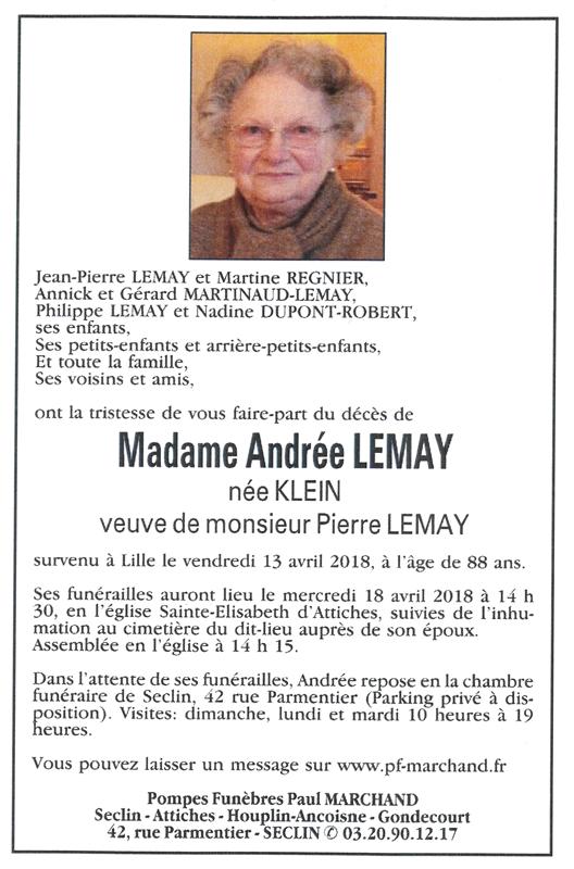 Image Pour voir le faire-part d'Andrée CLIQUEZ-ICI