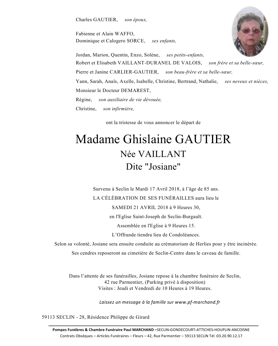 Image Pour voir le faire-part de Ghislaine CLIQUEZ-ICI