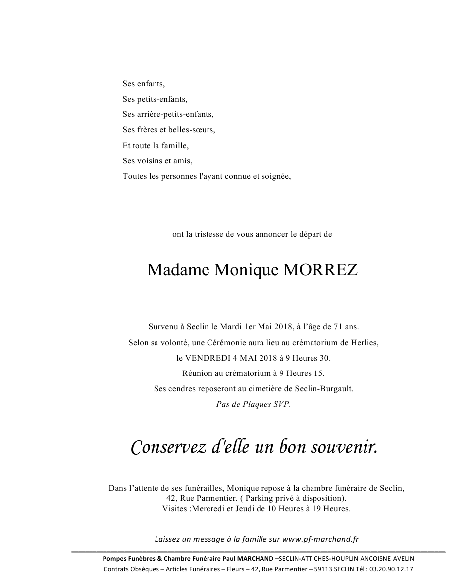 Image Pour voir le faire-part de Monique CLIQUEZ-ICI