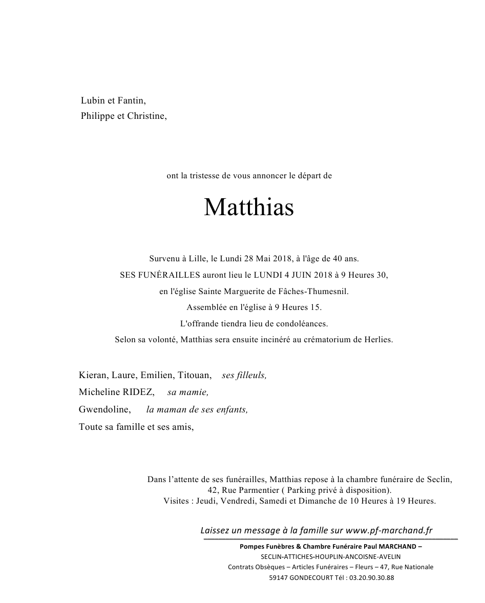 Image Pour voir le faire-part de Matthias CLIQUEZ-ICI