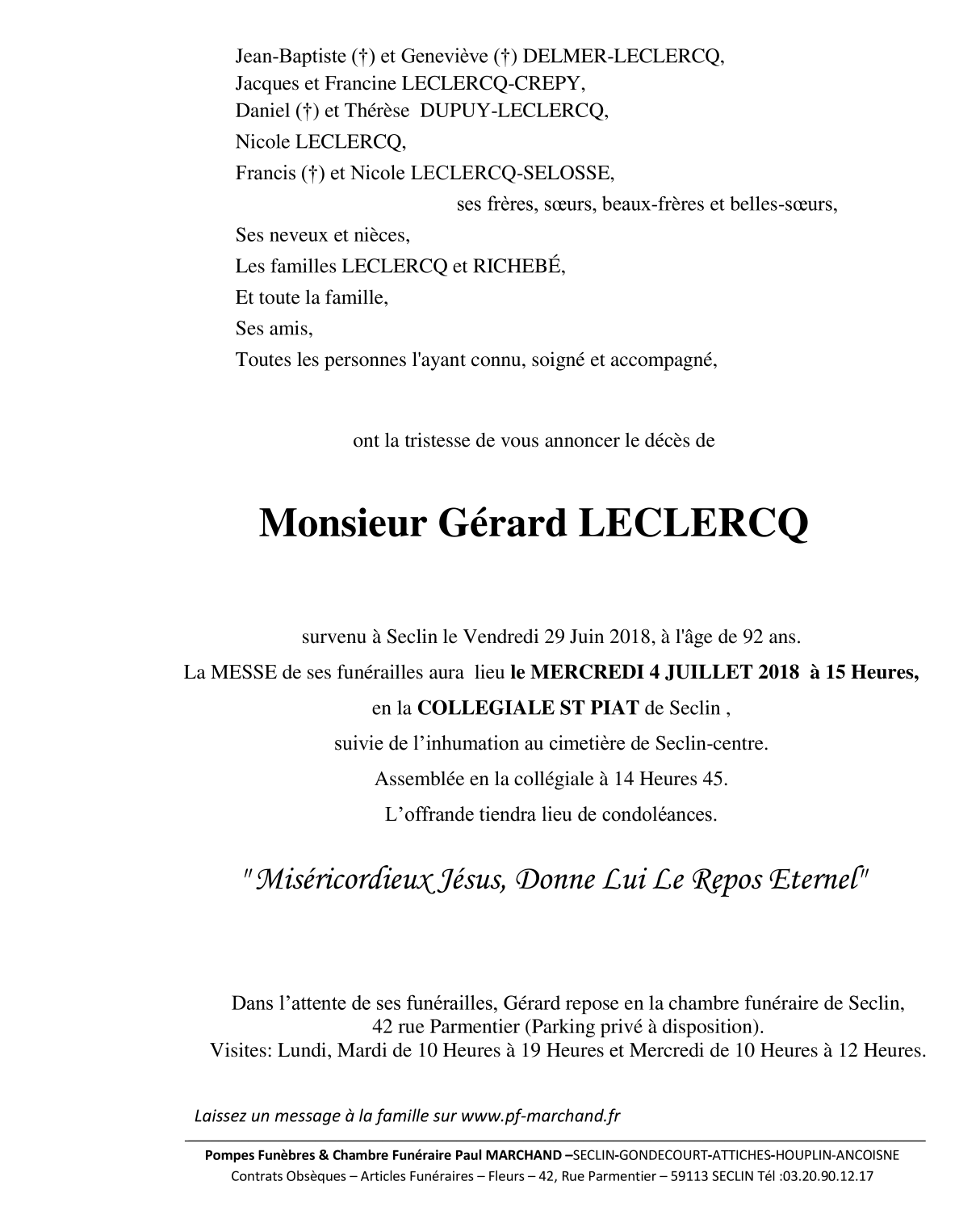Image Pour voir le faire-part de Gérard CLIQUEZ-ICI