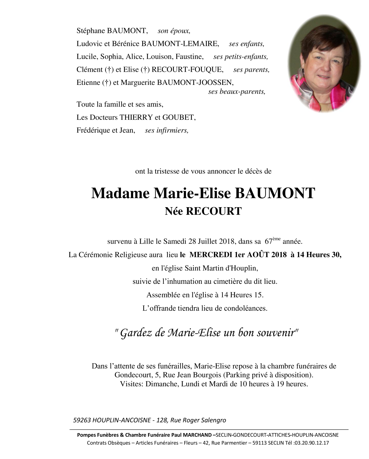 Image Pour voir le faire-part de Marie-Elise CLIQUEZ-ICI