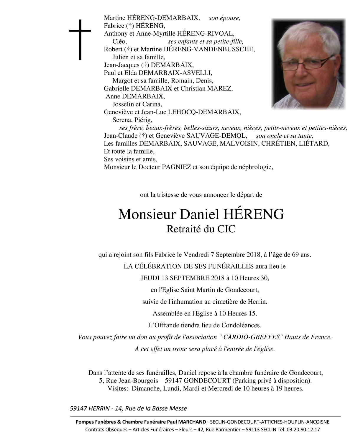 Image Annonce nécrologique de Daniel HERENG
