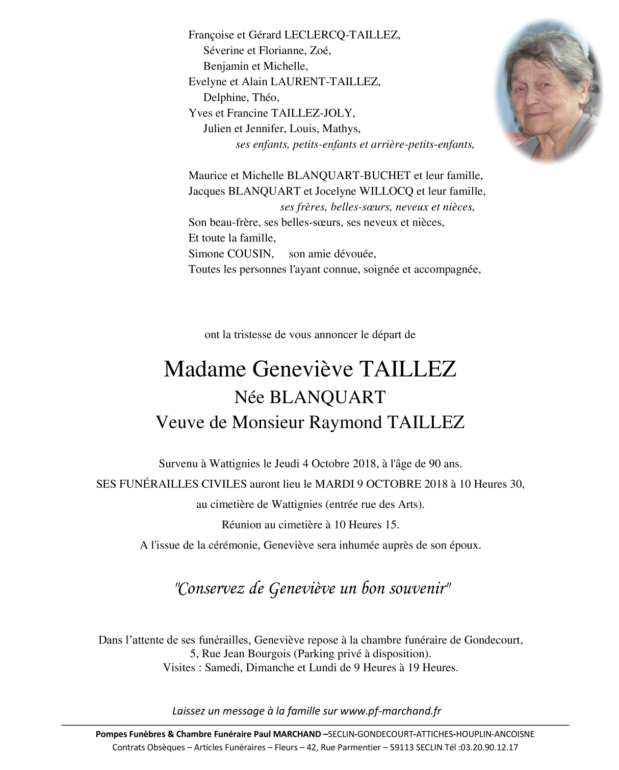 Image Pour voir le faire-part de Geneviève CLIQUEZ-ICI