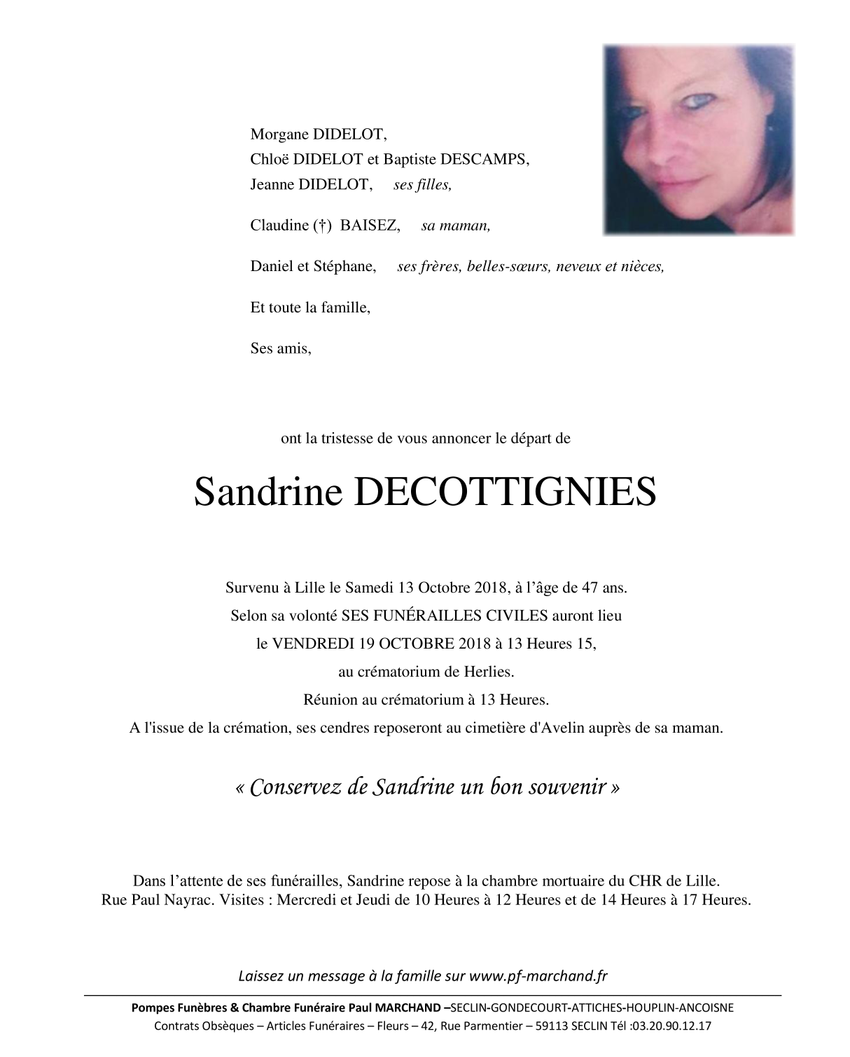 Image Pour voir le faire-part de Sandrine CLIQUEZ-ICI