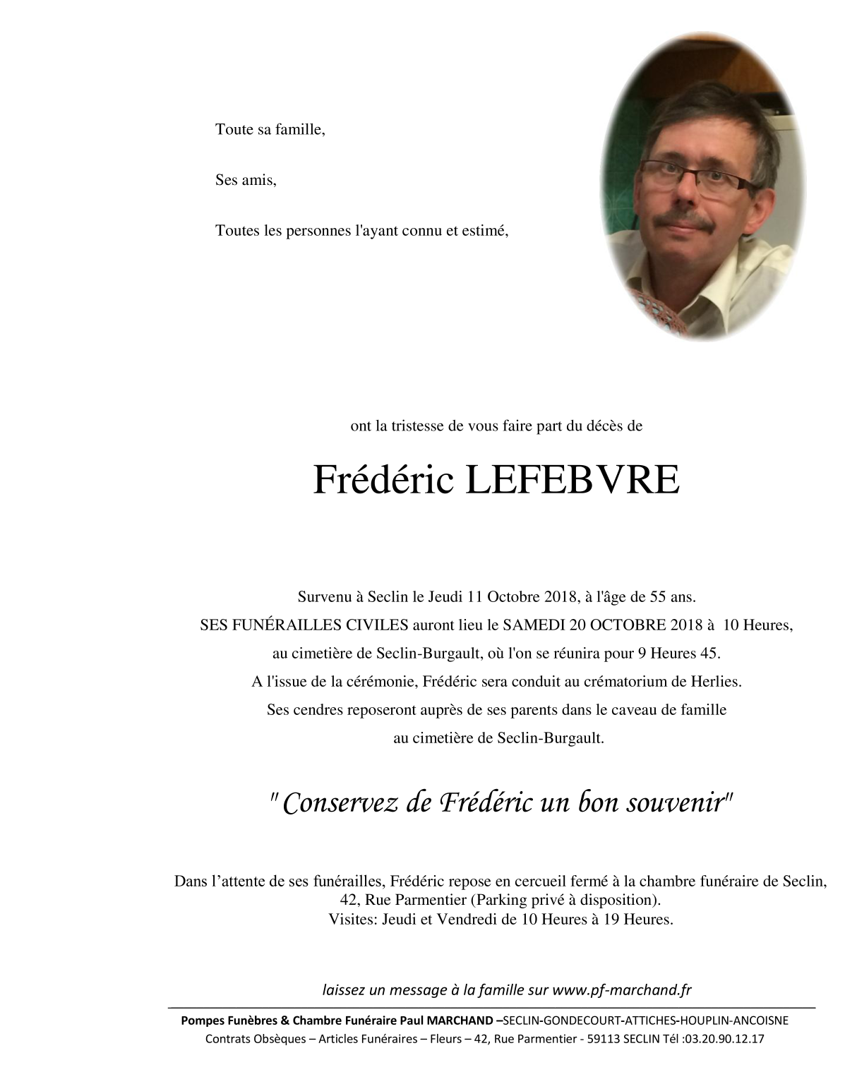 Image Pour voir le faire-part de Frédéric CLIQUEZ-ICI
