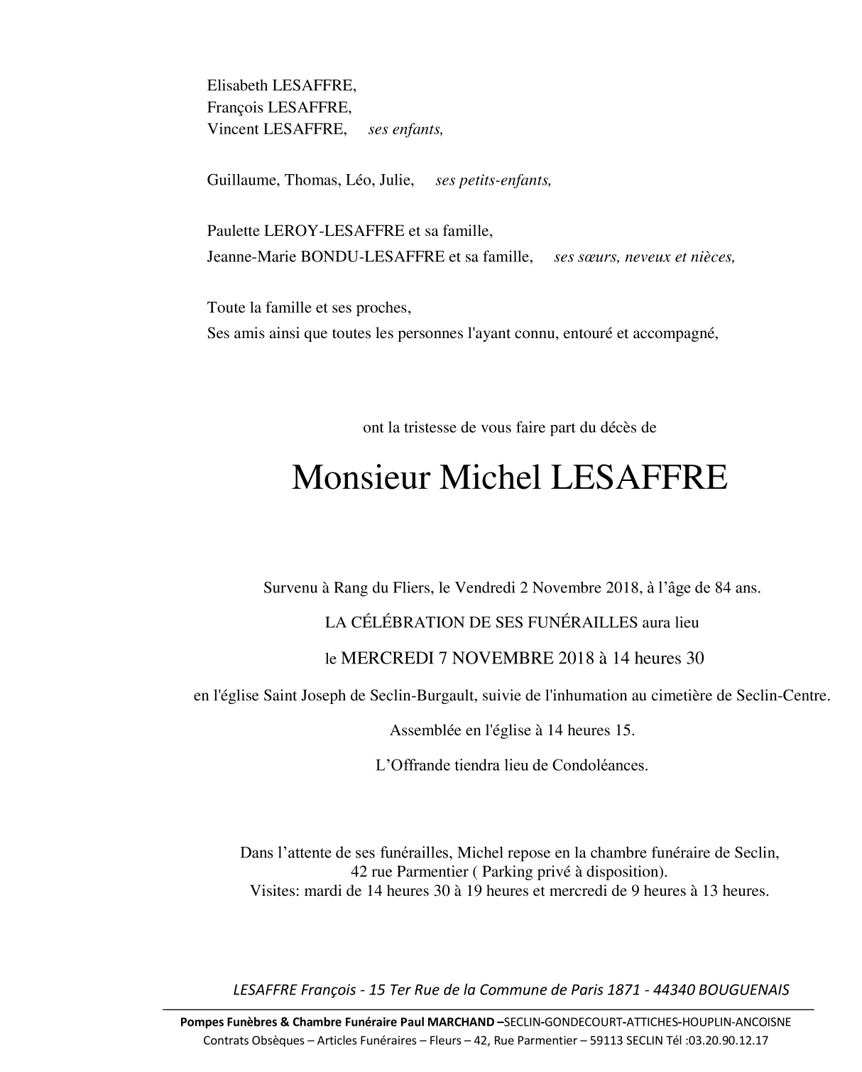 Image Pour voir le faire-part de Michel CLIQUEZ-ICI