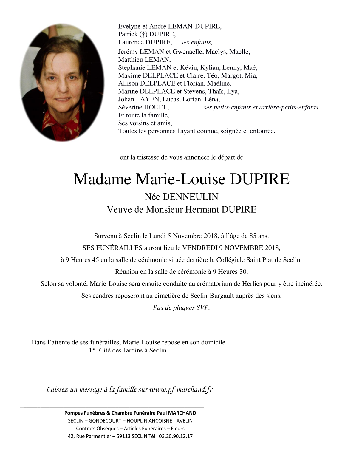 Image Pour voir le faire-part de Marie-louise CLIQUEZ-ICI