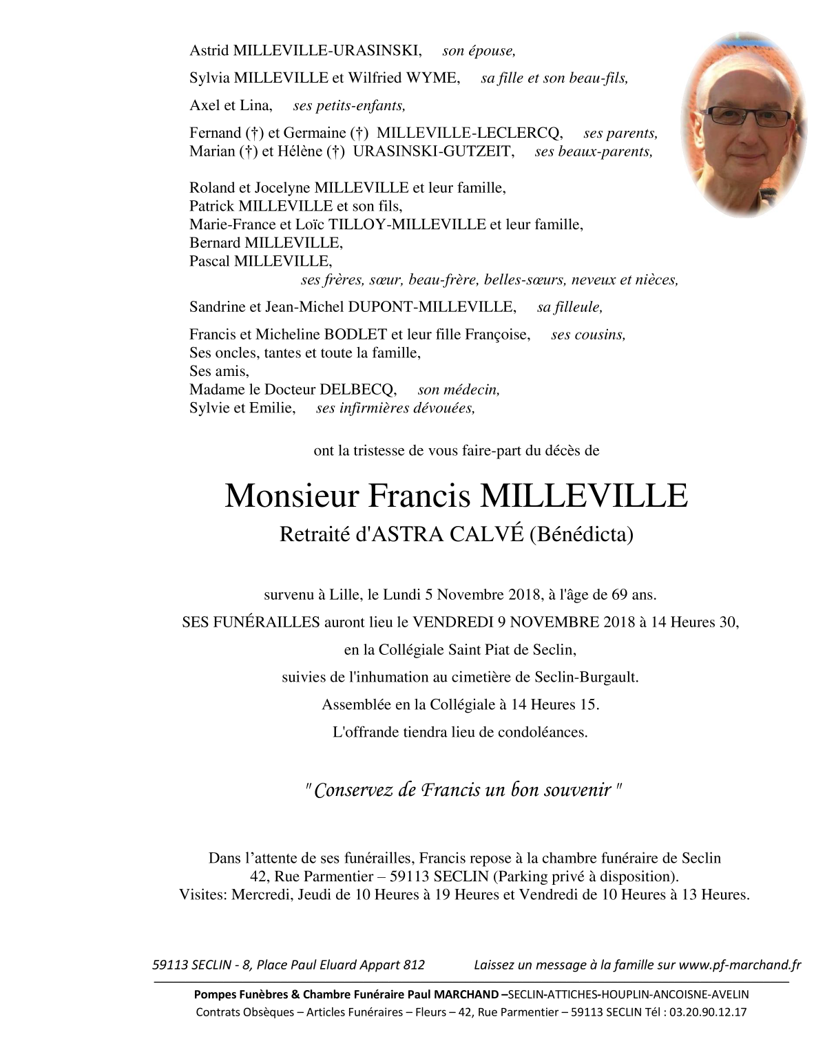 Image Pour voir le faire-part de Francis CLIQUEZ-ICI