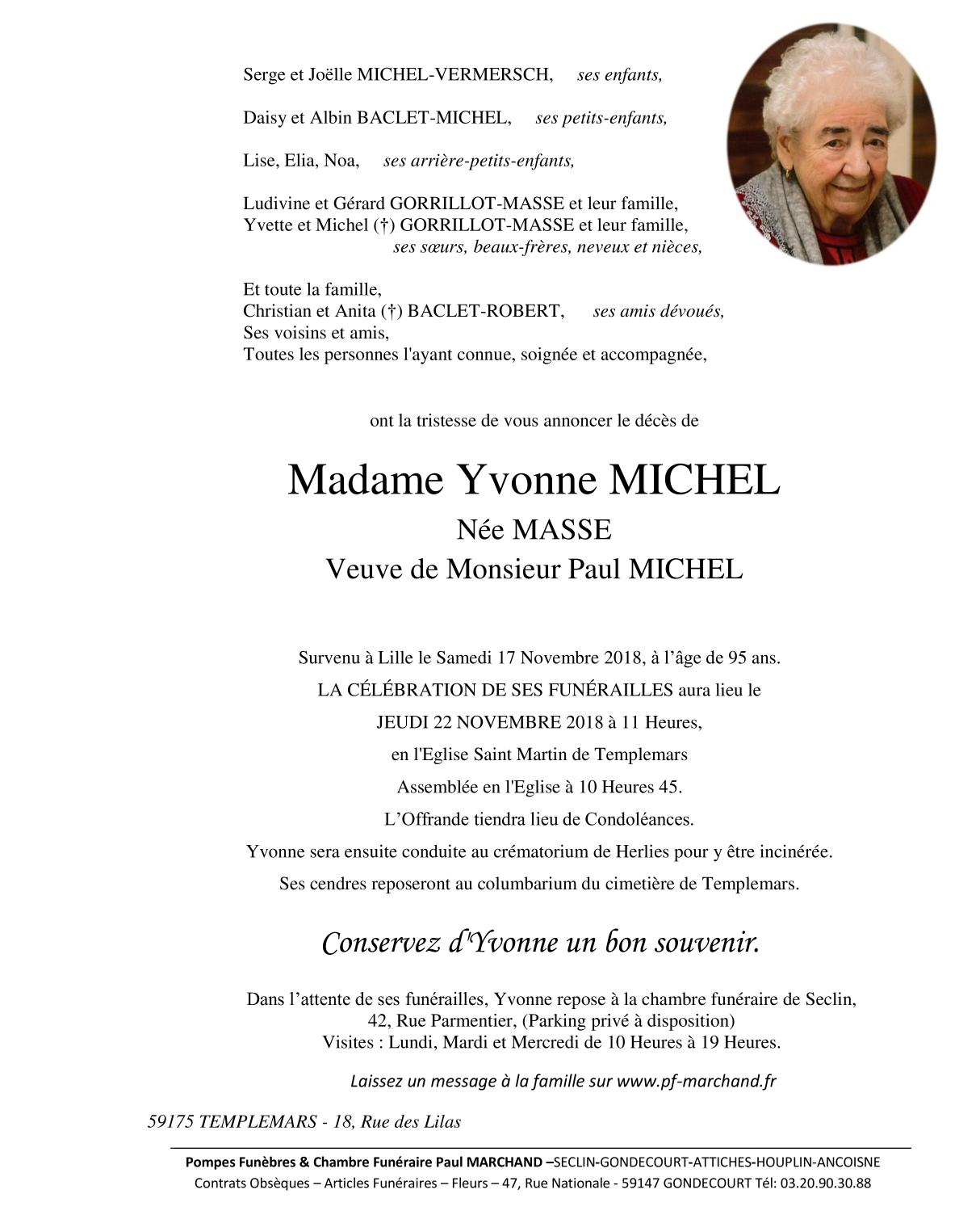 Image Pour voir le faire-part de Yvonne CLIQUEZ-ICI