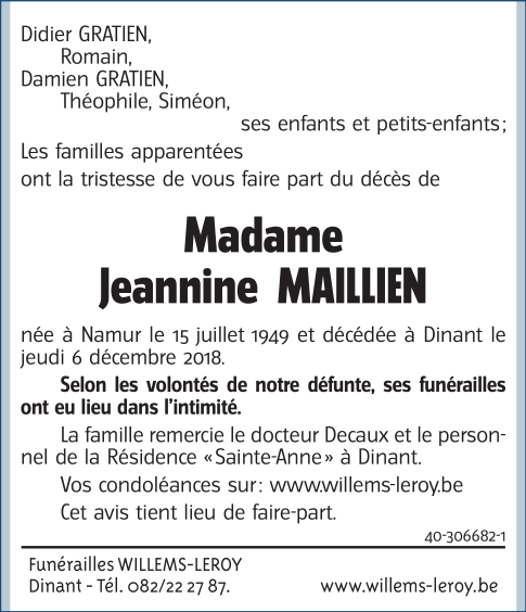 Image Annonce nécrologique