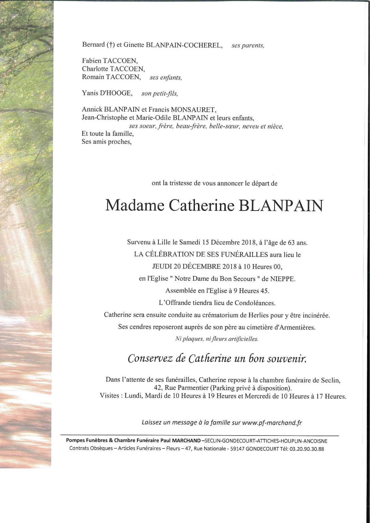 Image Pour voir le faire-part de Catherine CLIQUEZ-ICI