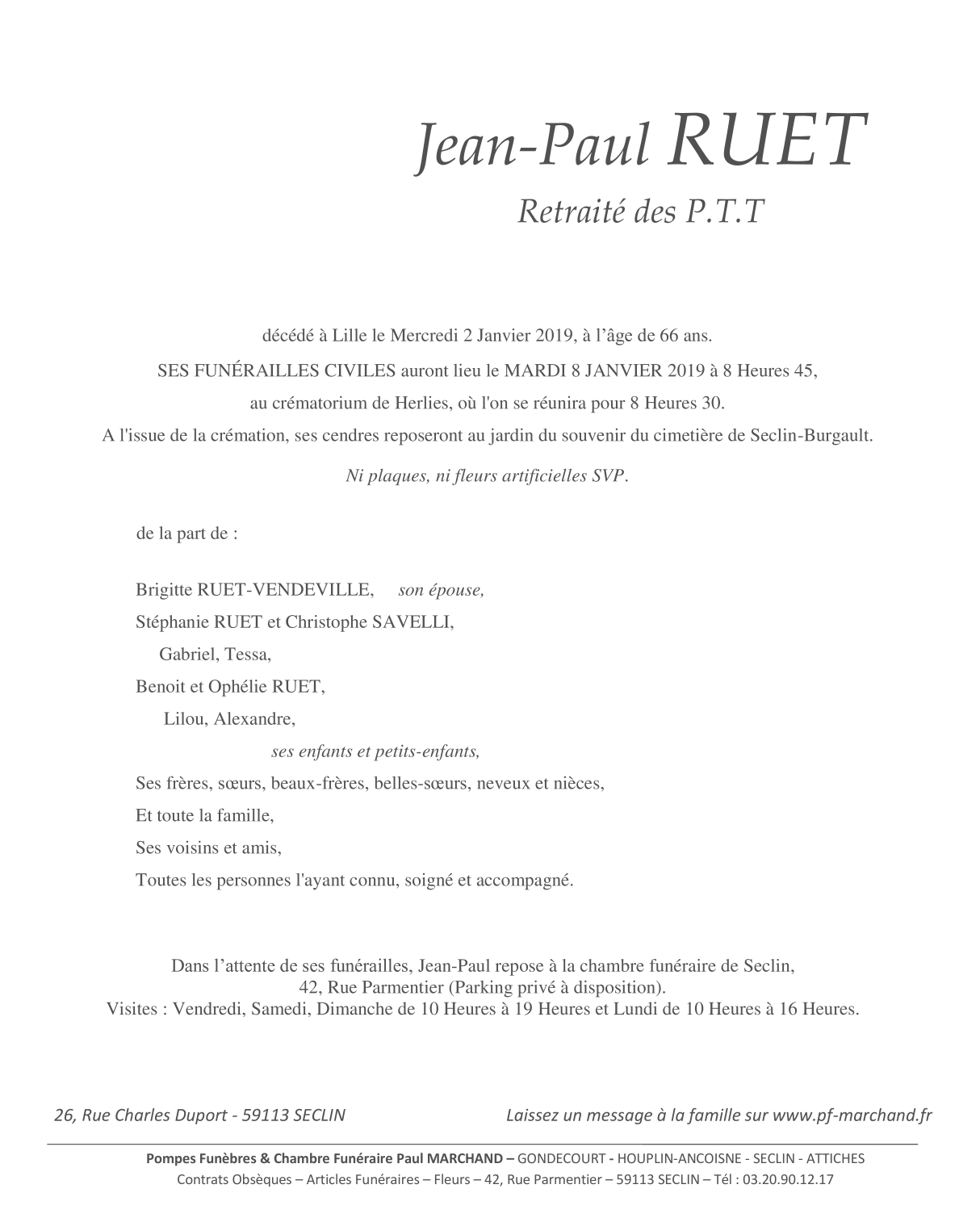 Image Pour voir le faire-part de Jean-Paul CLIQUEZ-ICI