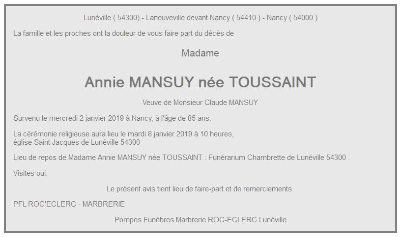 Image Annonce nécrologique