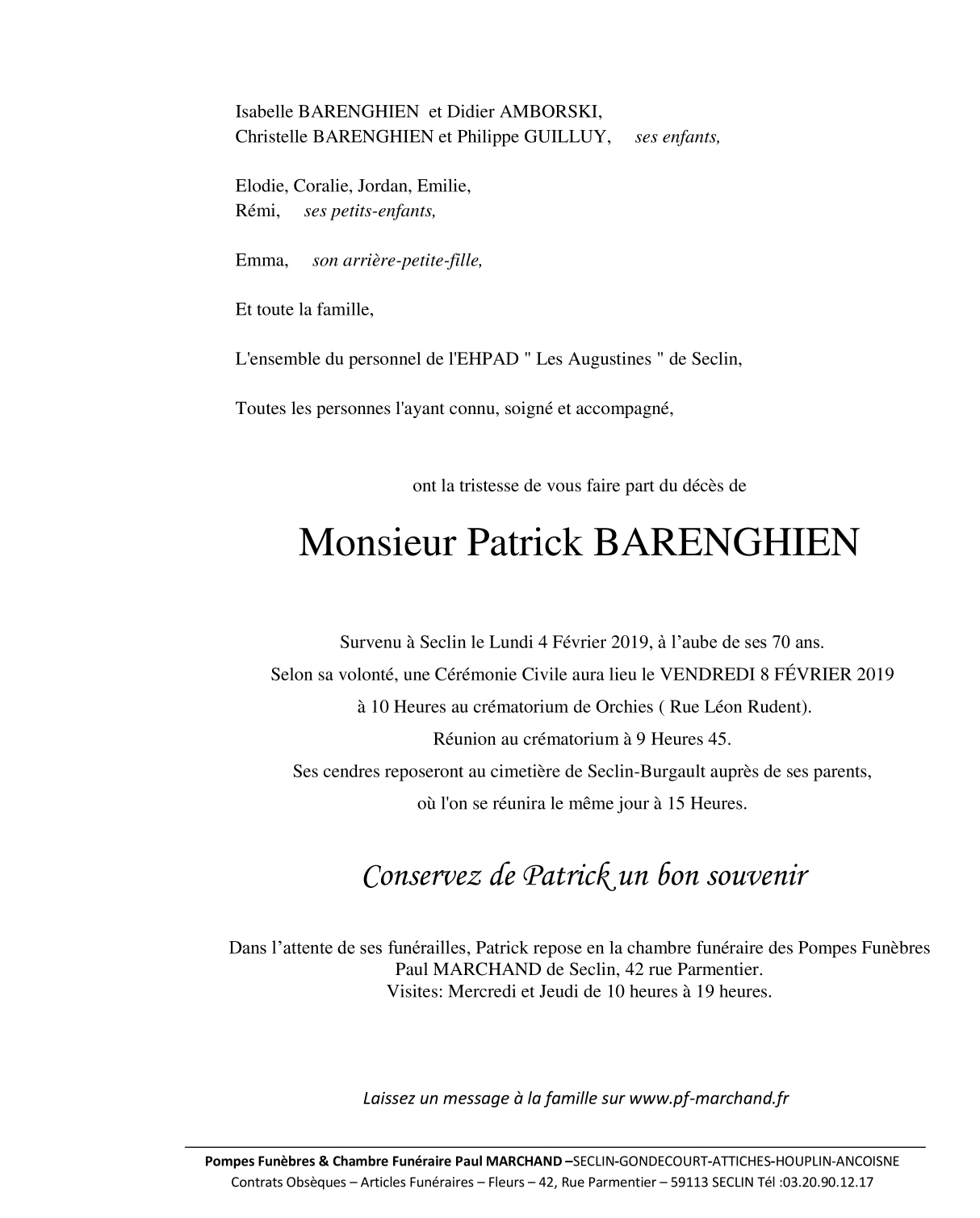 Image Pour voir le faire-part de Patrick CLIQUEZ-ICI