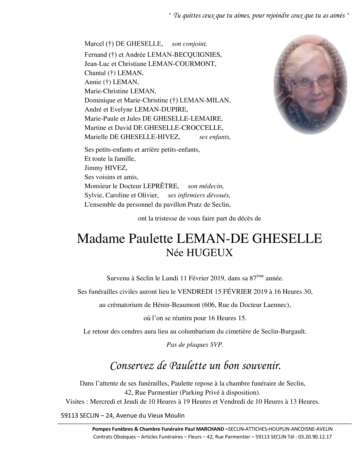 Image Pour voir le faire-part de Paulette CLIQUEZ-ICI