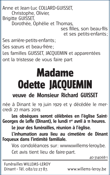 Image Annonce nécrologique