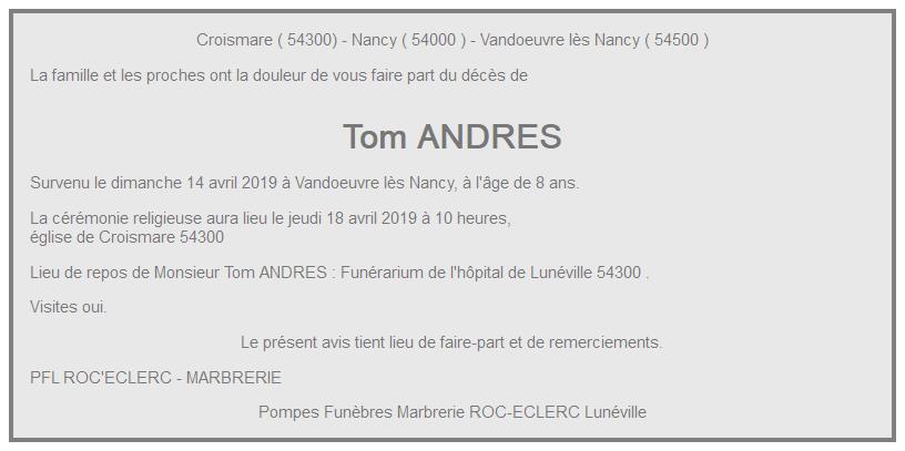 Image Annonce nécrologique