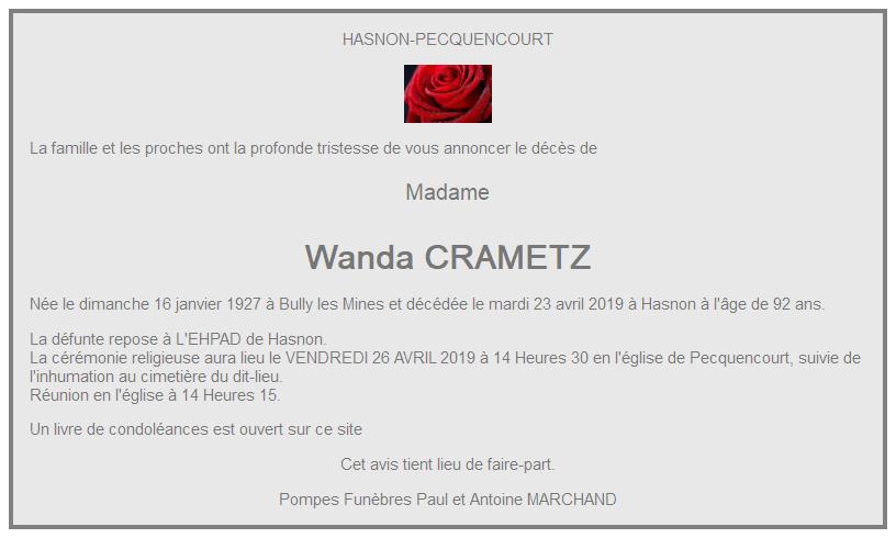 Image Pour voir le faire part de Wanda CLIQUEZ-ICI