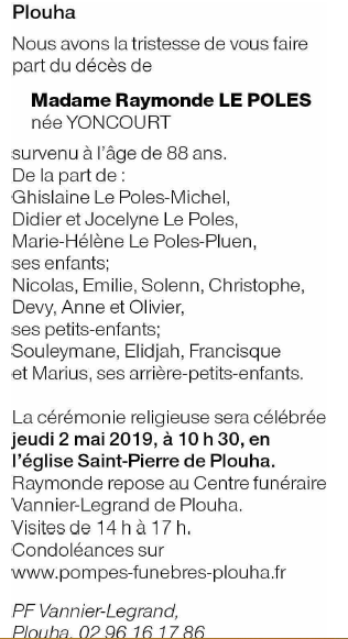 Image Annonce nécrologique