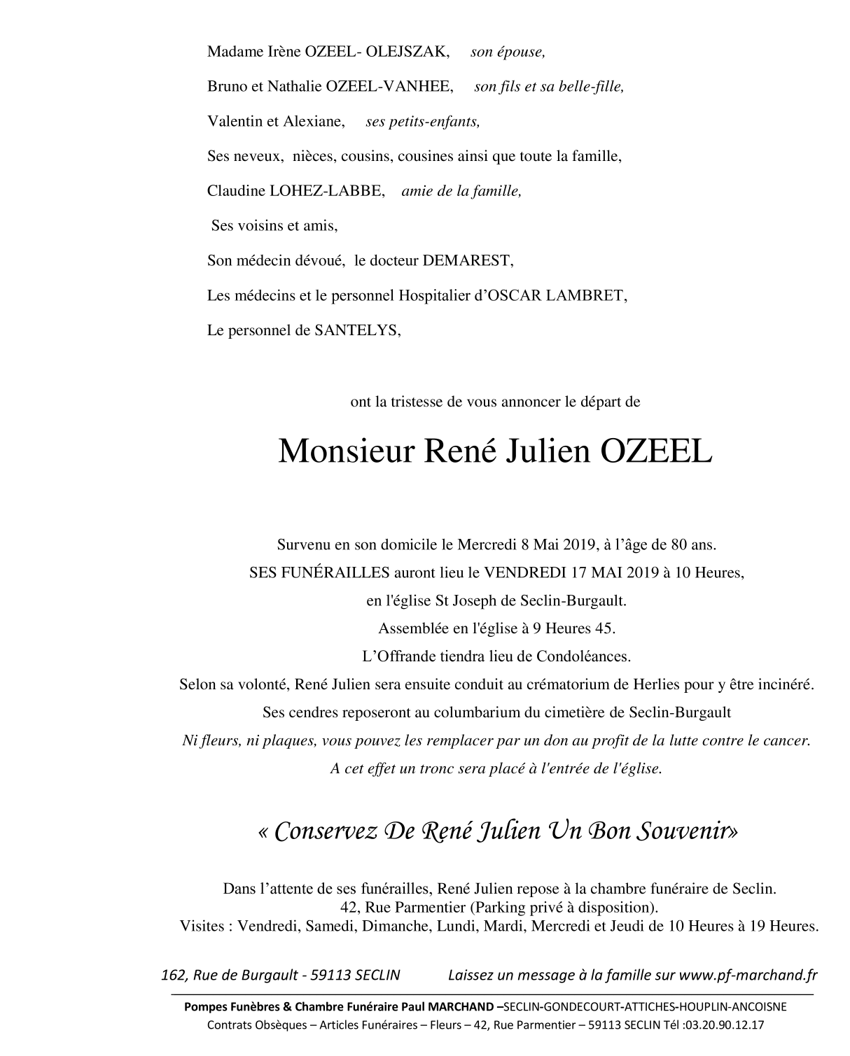 Image Pour voir le faire-part de René CLIQUEZ-ICI