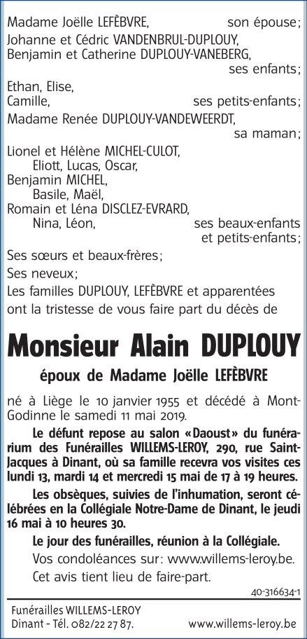 Image Annonce nécrologique