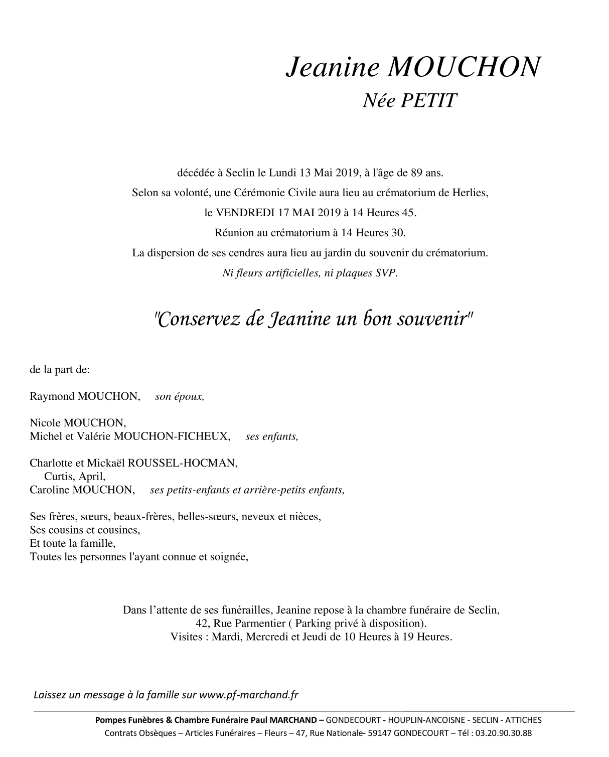 Image Pour voir le faire-part de Jeanine CLIQUEZ-ICI