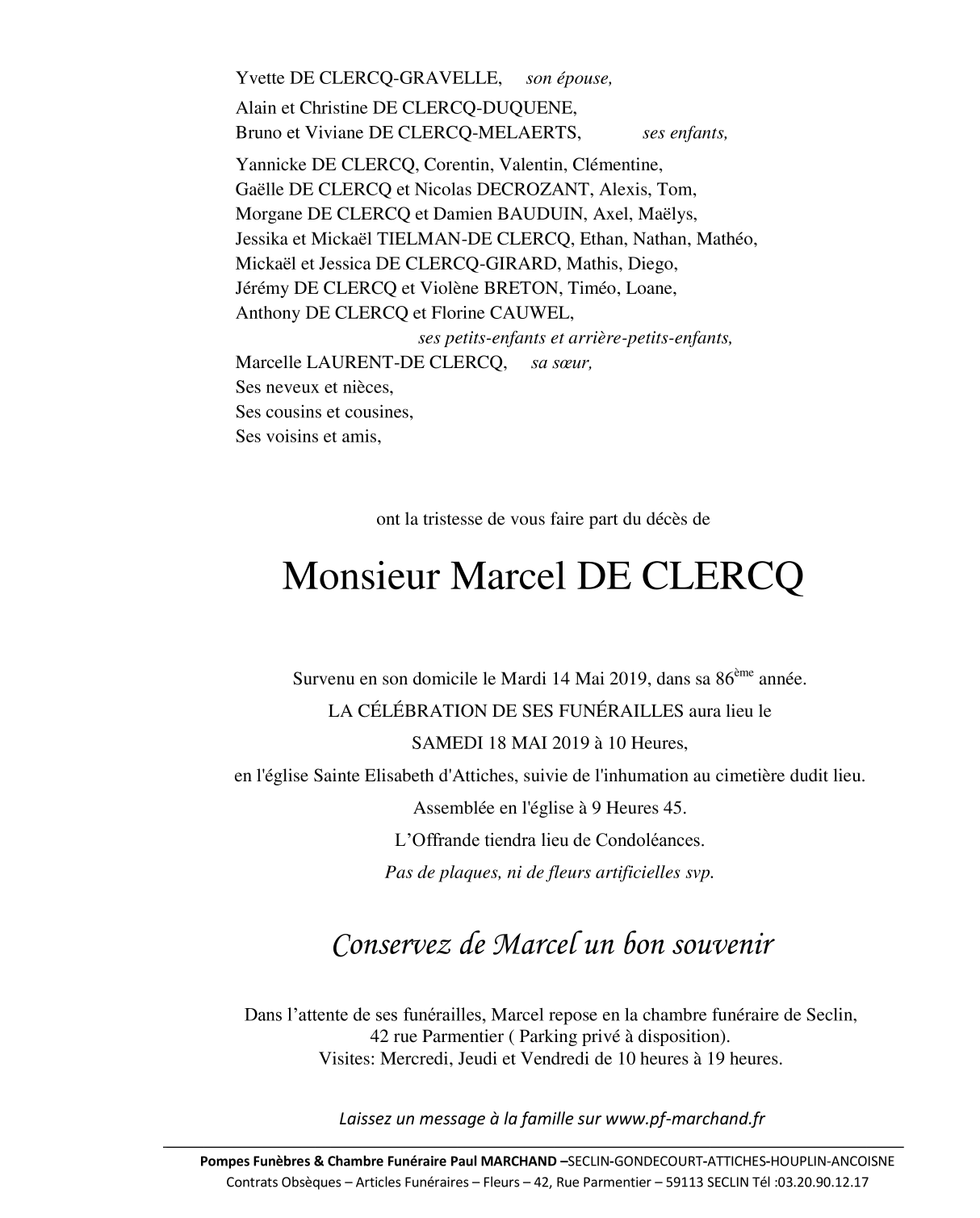 Image Pour voir le faire-part de Marcel CLIQUEZ-ICI