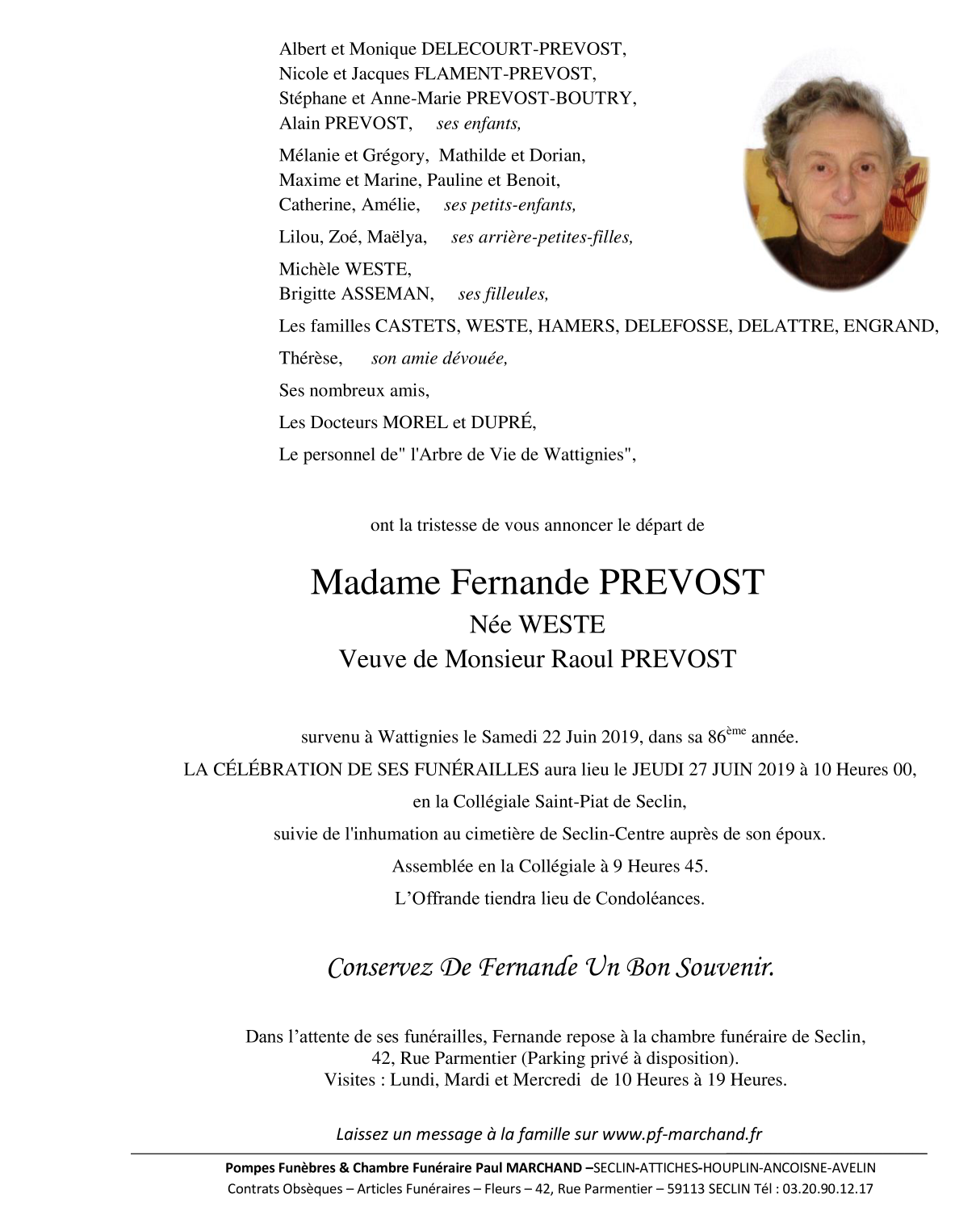 Image Pour voir le faire-part de Fernande CLIQUEZ-ICI
