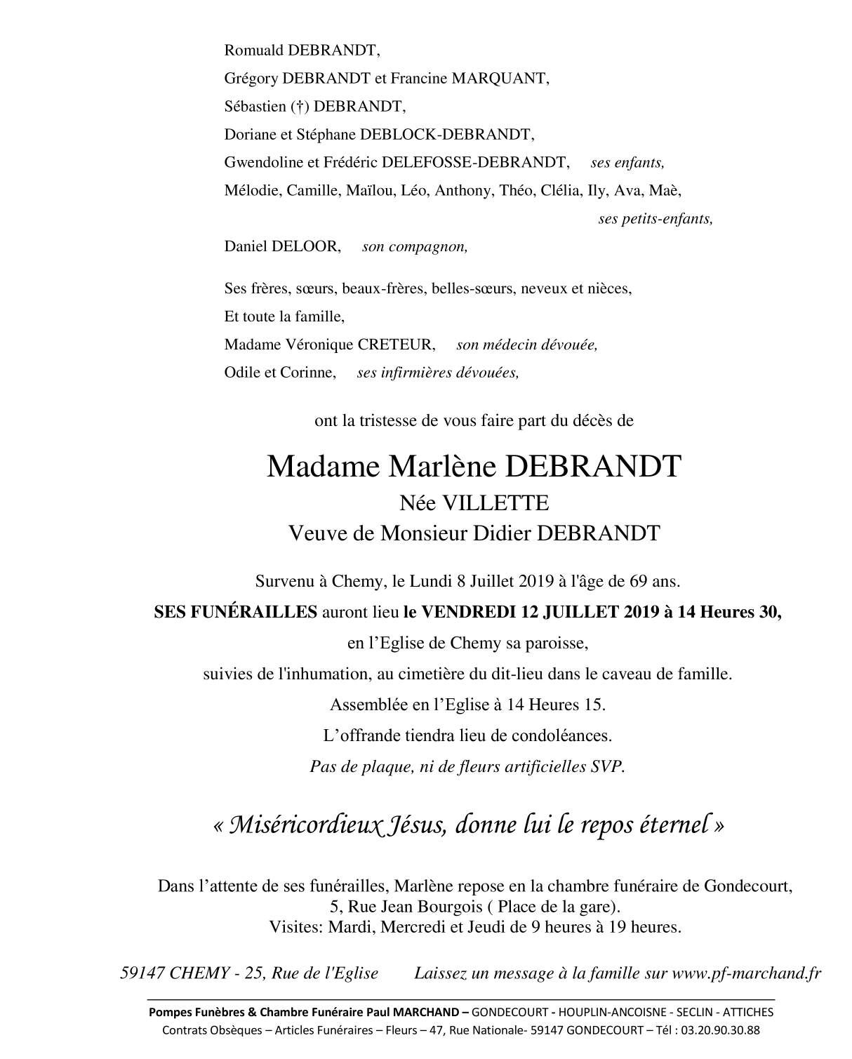 Image Pour voir le faire-part de Marlène CLIQUEZ-ICI