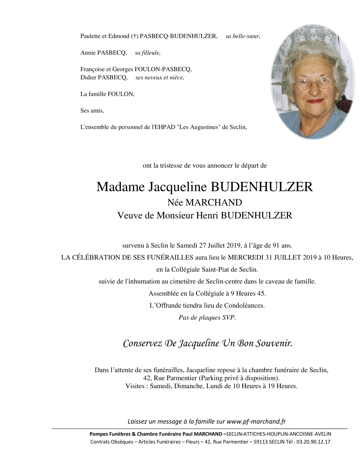 Image Pour voir le faire-part de Jacqueline CLIQUEZ-ICI