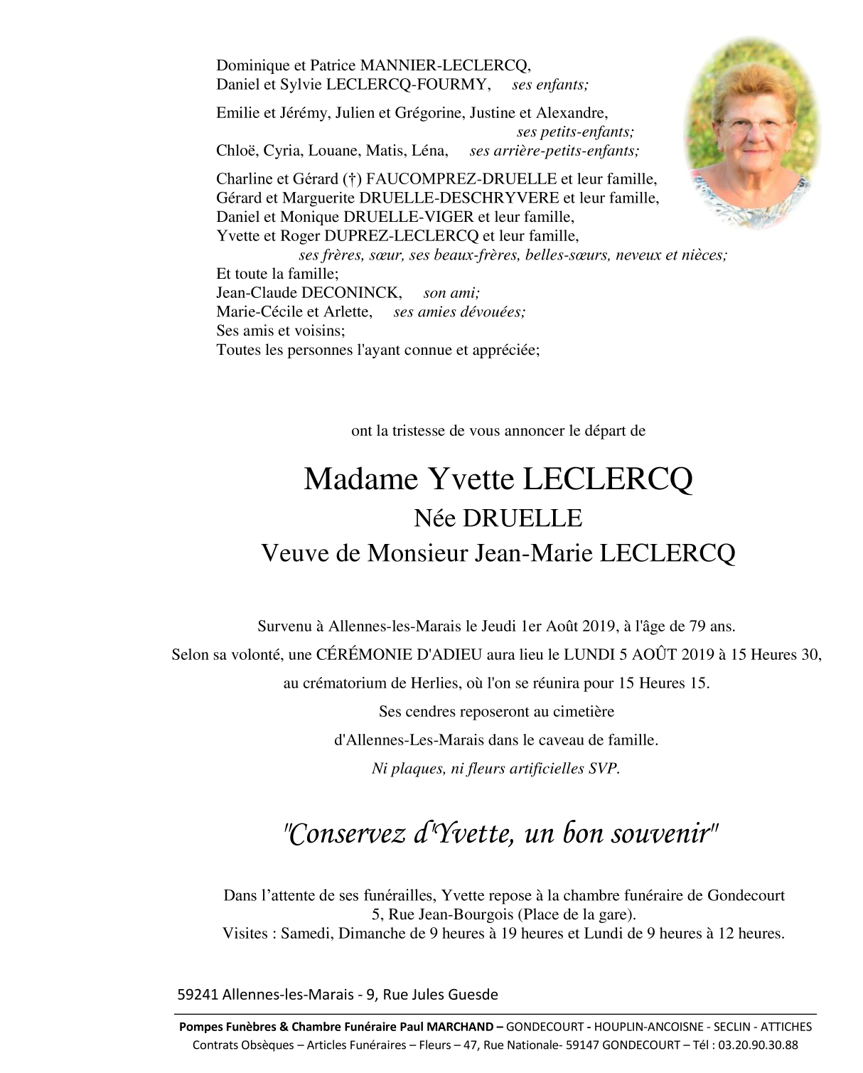 Image Pour voir le faire-part d'Yvette CLIQUEZ-ICI