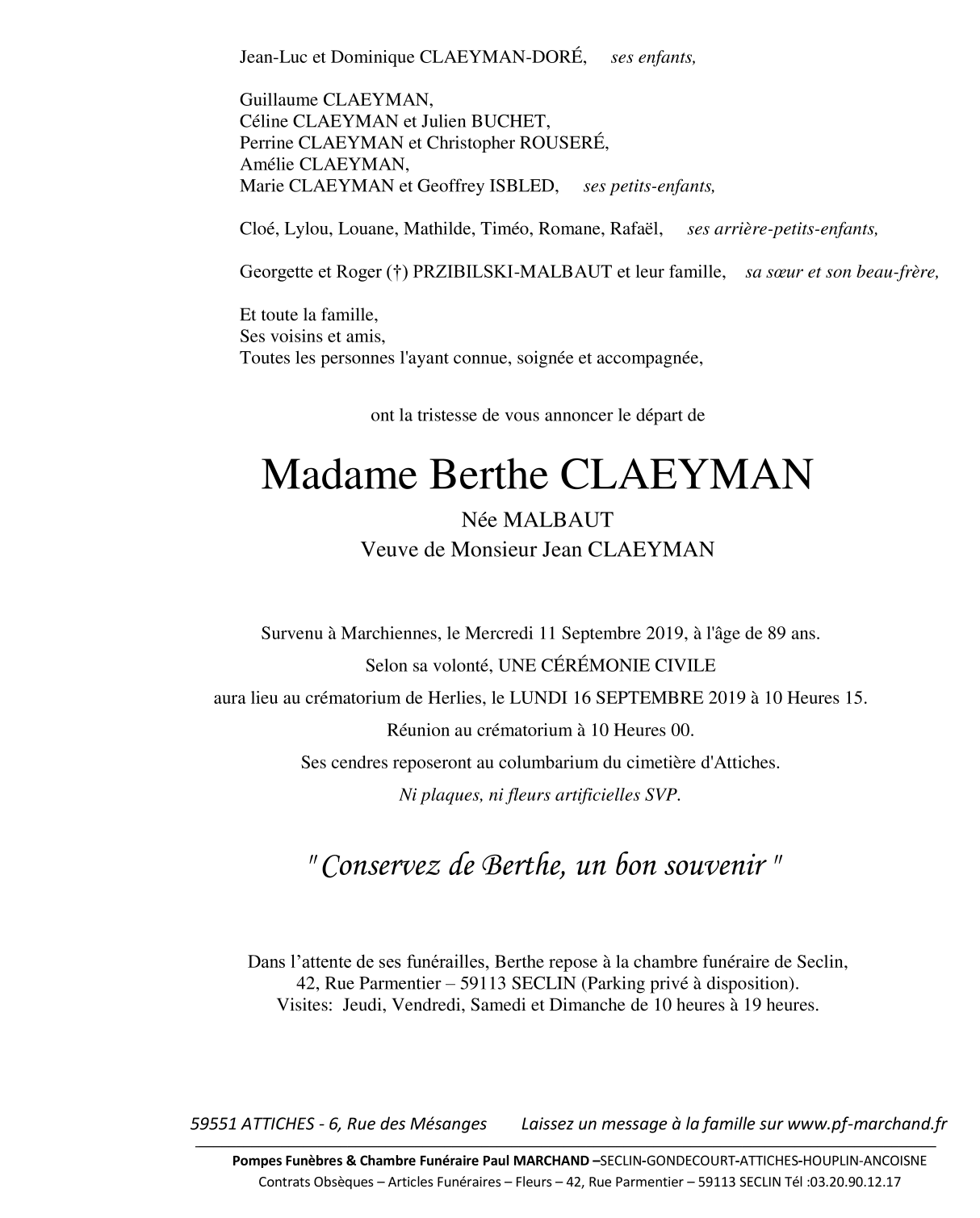 Image Pour voir le faire-part de Berthe CLIQUEZ-ICI