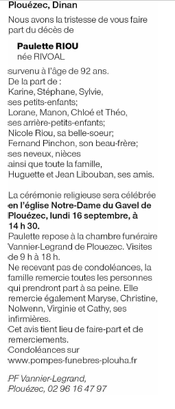 Image Annonce nécrologique