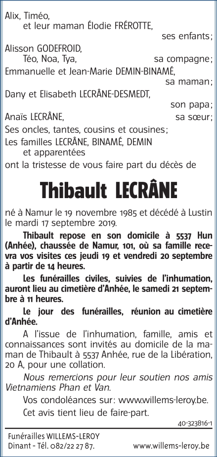 Image Annonce nécrologique