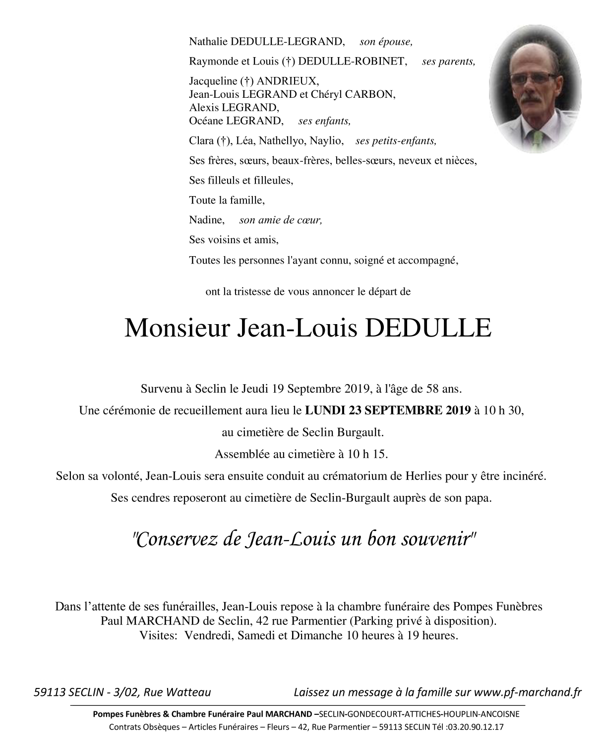 Image Pour voir le faire-part de Jean-Louis CLIQUEZ-ICI