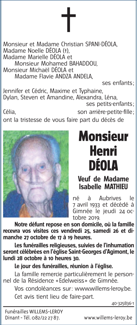 Image Annonce nécrologique