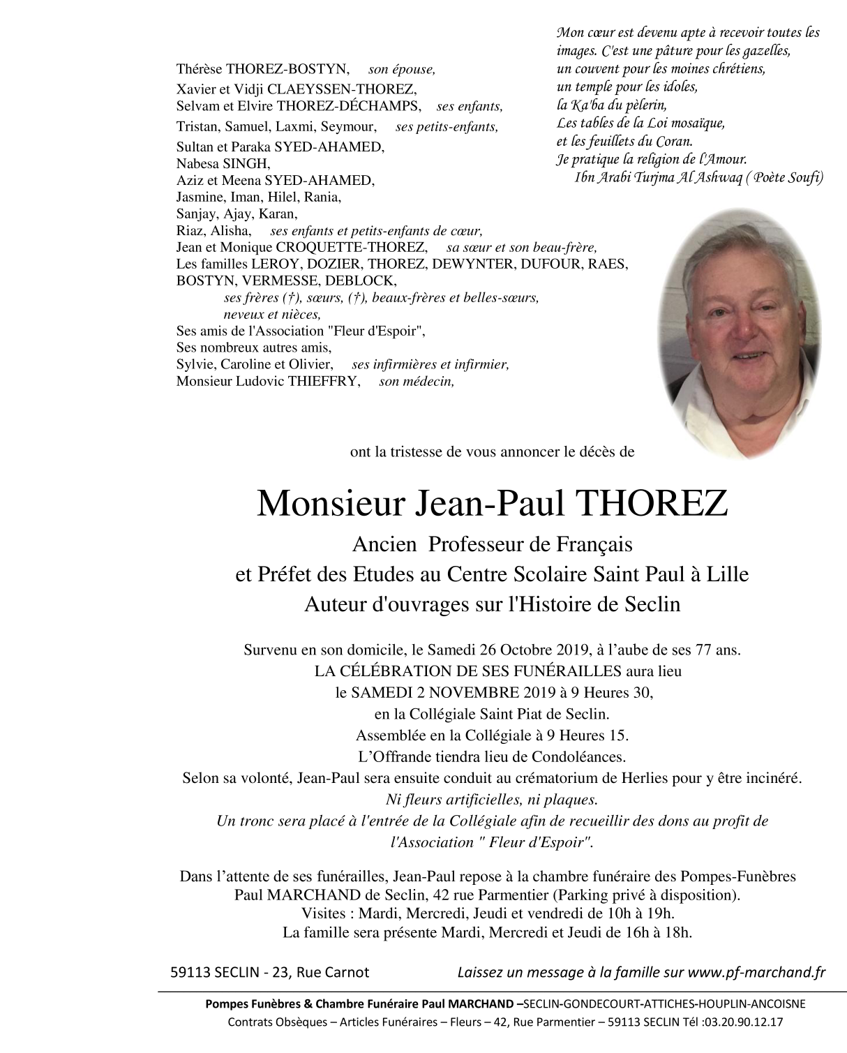 Image Pour voir le faire-part de Jean-Paul CLIQUEZ-ICI